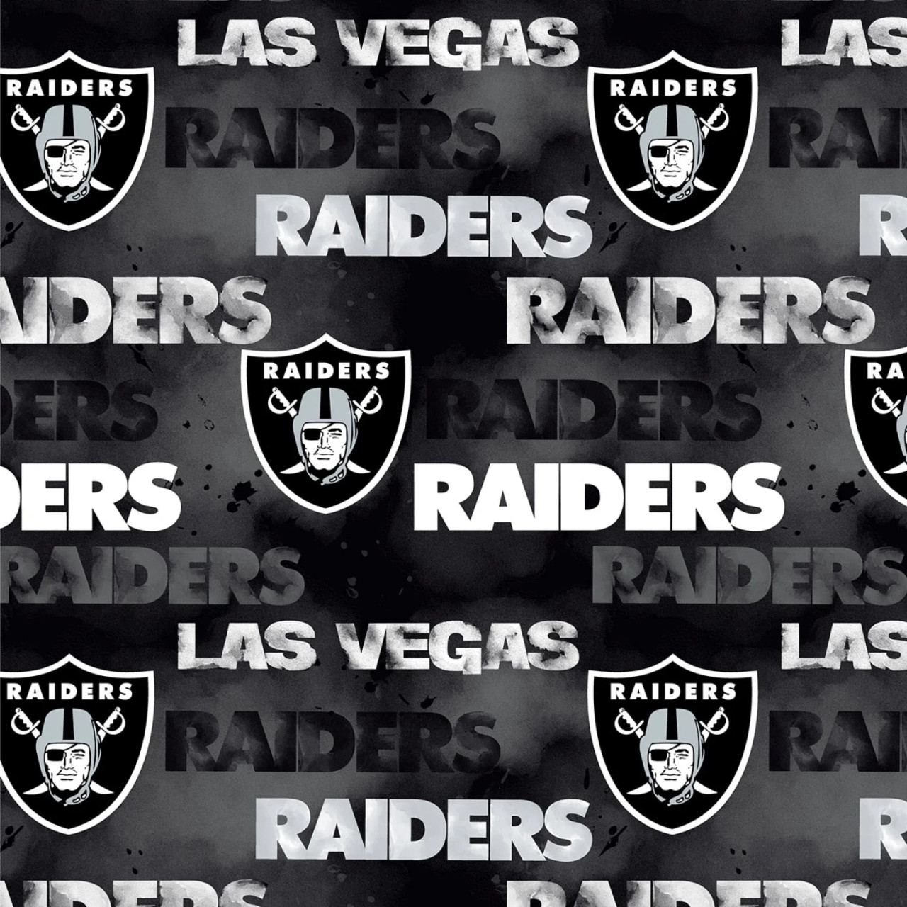 Las Vegas Raiders NFL Football Logo and Names New 58" Fabric Traditions Cotton Fabric NFL 70384D