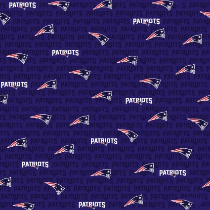 New England Patriots NFL Football Canvas Mini Print Fabric Traditions Cotton Fabric NFL-70552-CH