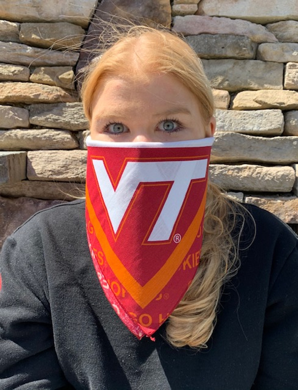 Virginia Tech University Face Mask Bandana - Collegiate 22" Square Bandana - FREE SHIPPING