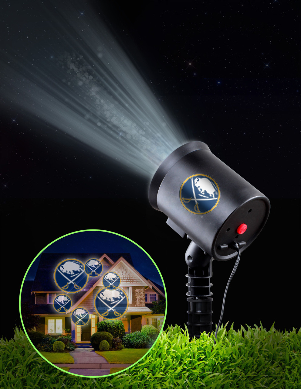 Buffalo Sabers Team Pride Light Projector