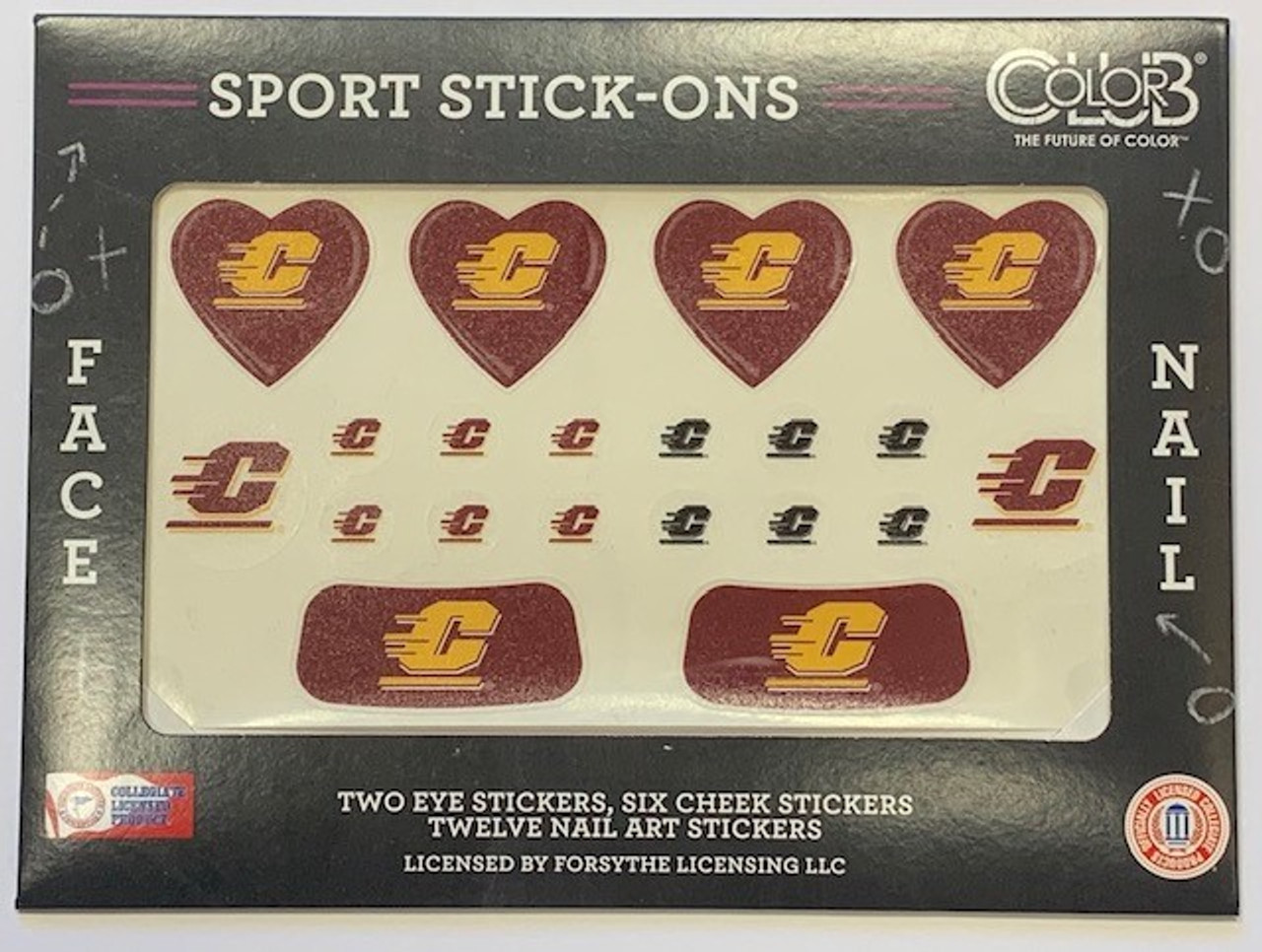 CENTRAL MICHIGAN UNIVERSITY SPORT STICK ONS