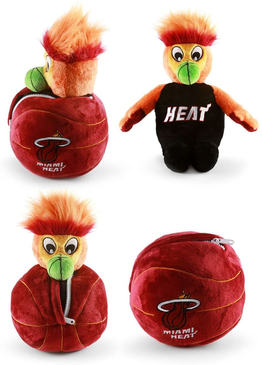 Miami Heat NBA Reverse-A-Pal Plush Mascot and Basketball