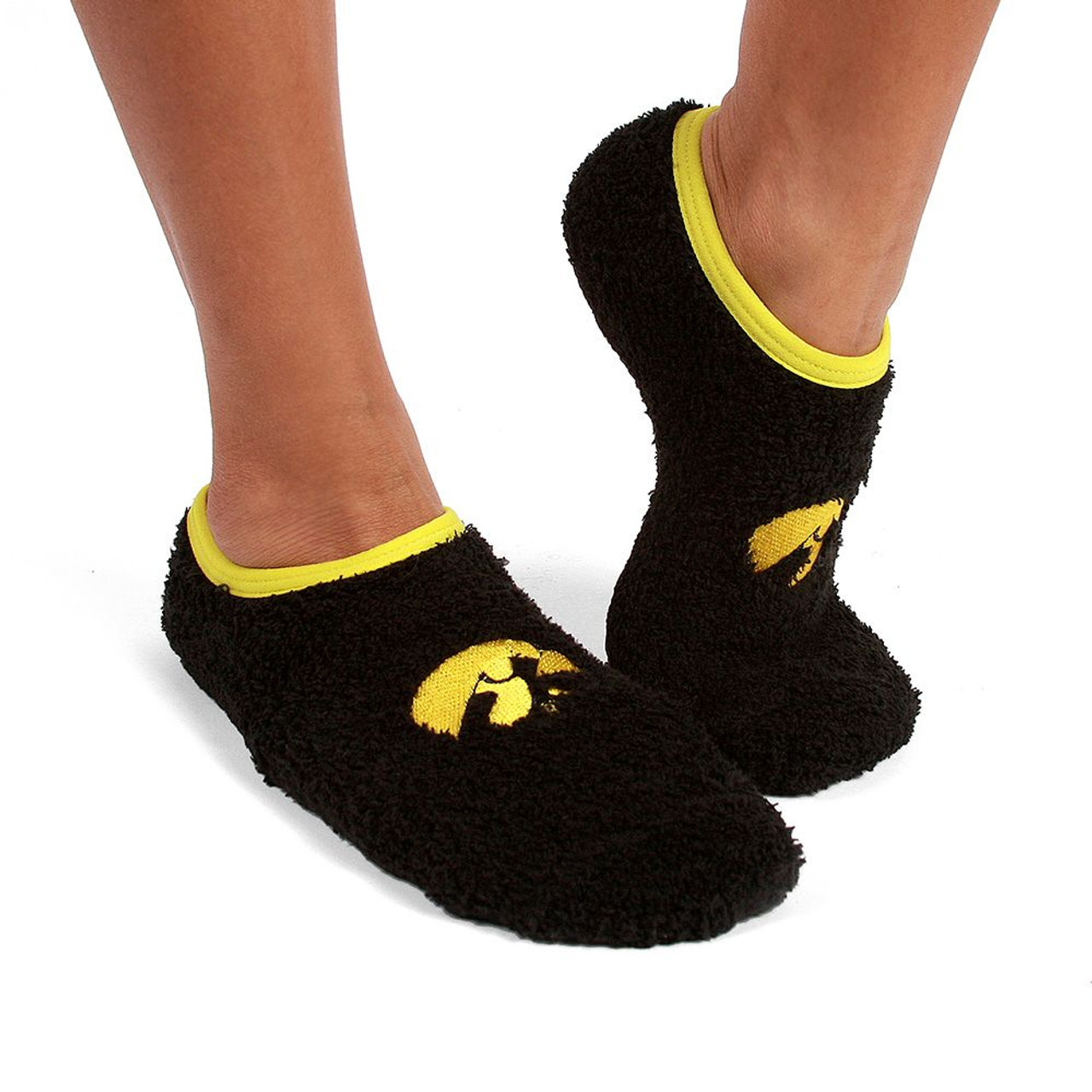 University of Louisville Slipper Socks-Louisville Cardinals Socks with Logo and No Slip Bottoms