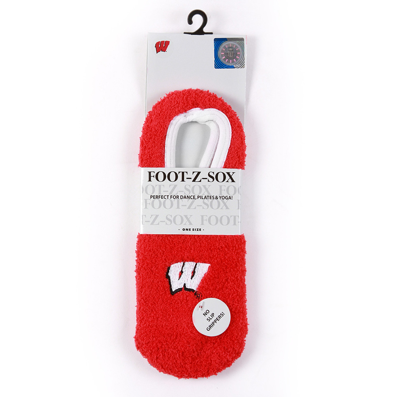 Wisconsin Badgers NCAA Unisex Slipper Socks with No Slip Grip