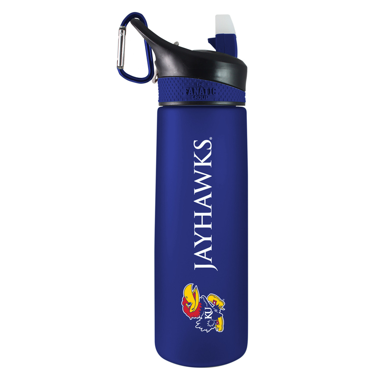 Kansas Jayhawks - 24oz Tritan Plastic Sport Bottle - Blue