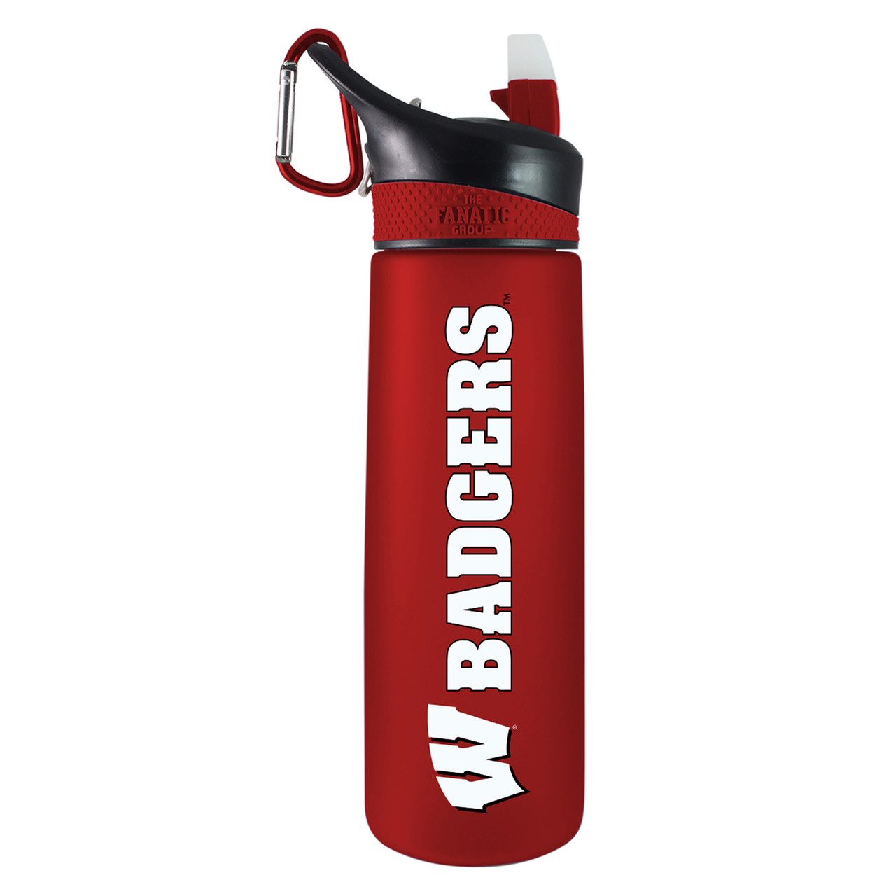 Wisconsin Badgers - 24oz Tritan Plastic Sport Bottle - Red