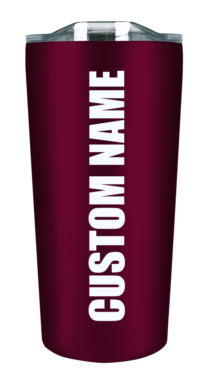 New Mexico State Aggies - 18oz Stainless Soft Touch Tumbler - Burgundy