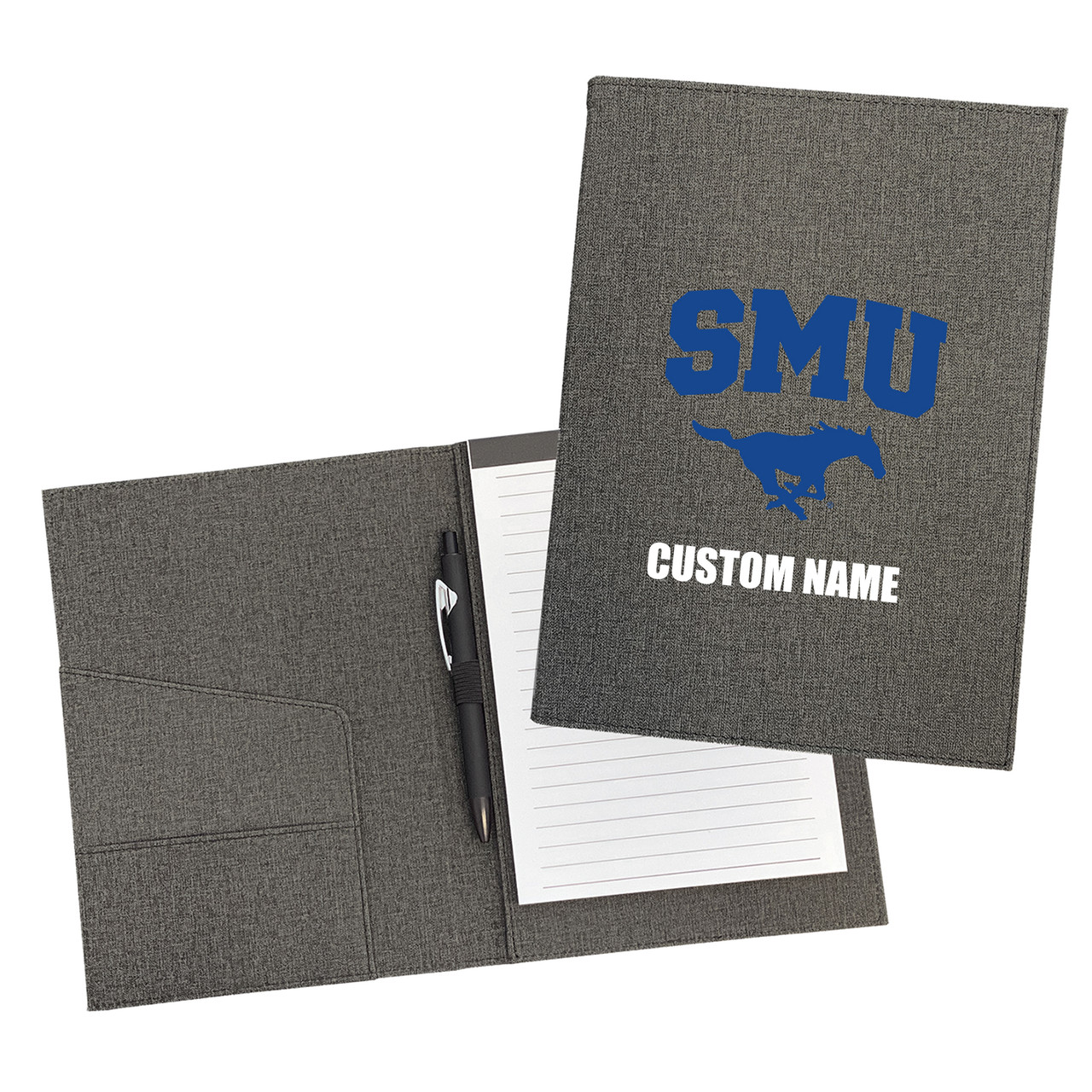 Southern Methodist Mustangs Padfolio w/Pen & Notepad (9.5" x 7")