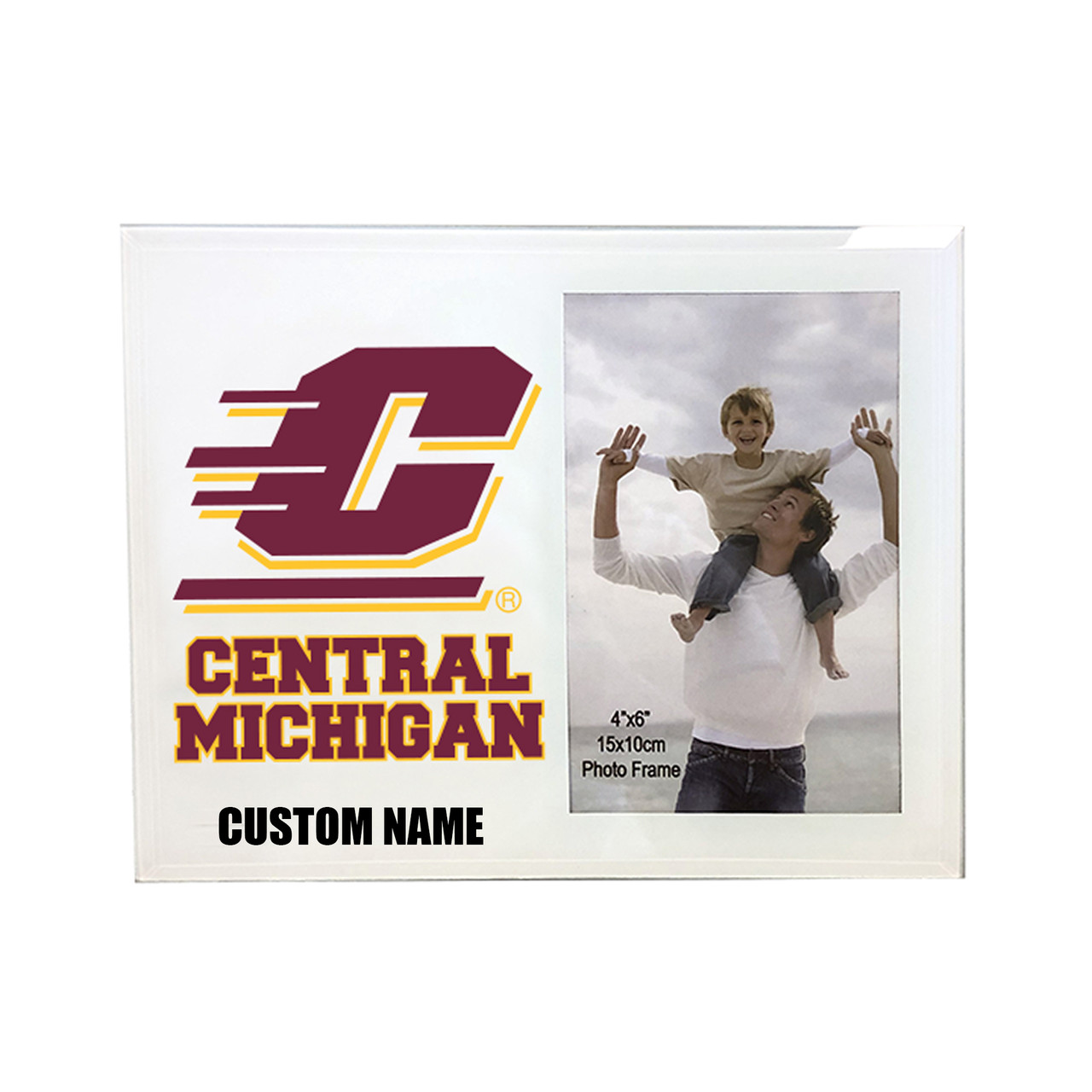 Central Michigan Chippewas 4 x 6 Glass Photo Frame