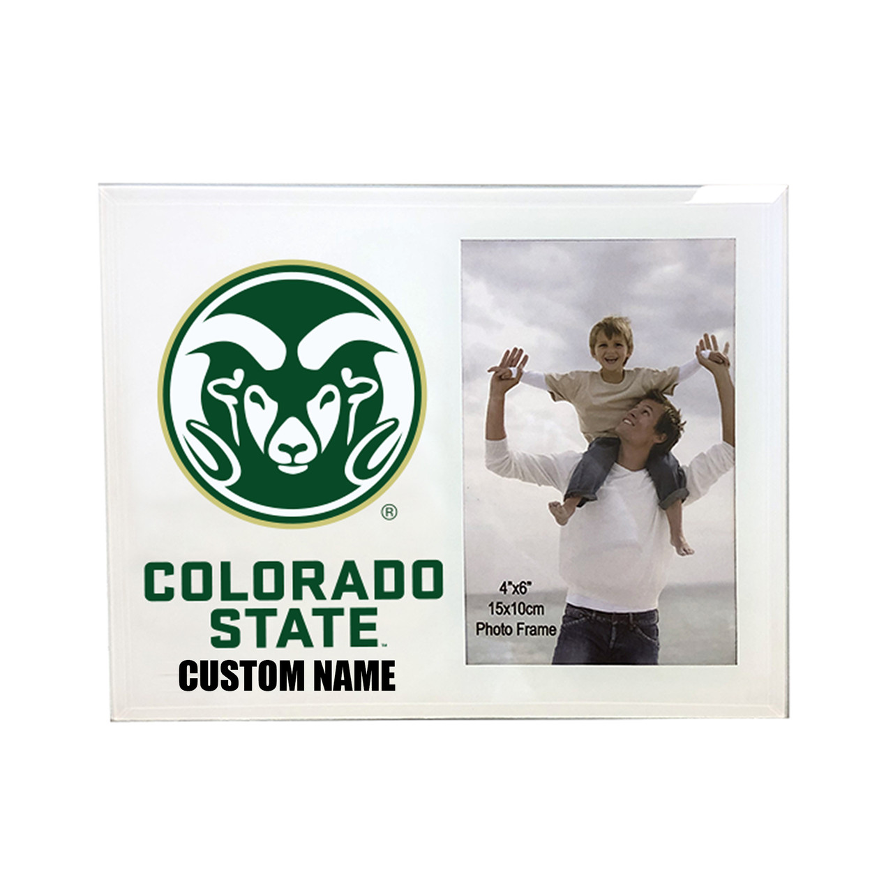 Colorado State Rams 4 x 6 Glass Photo Frame