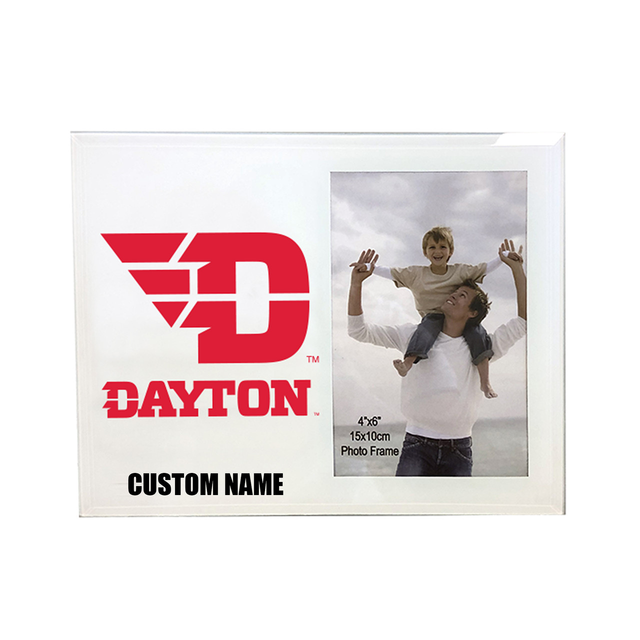 Dayton Flyers 4 x 6 Glass Photo Frame