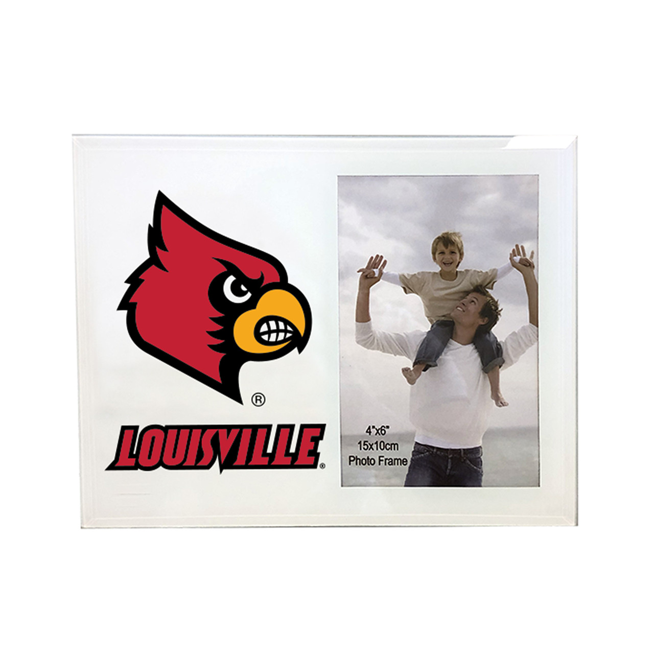 Louisville Cardinals 4 x 6 Glass Photo Frame