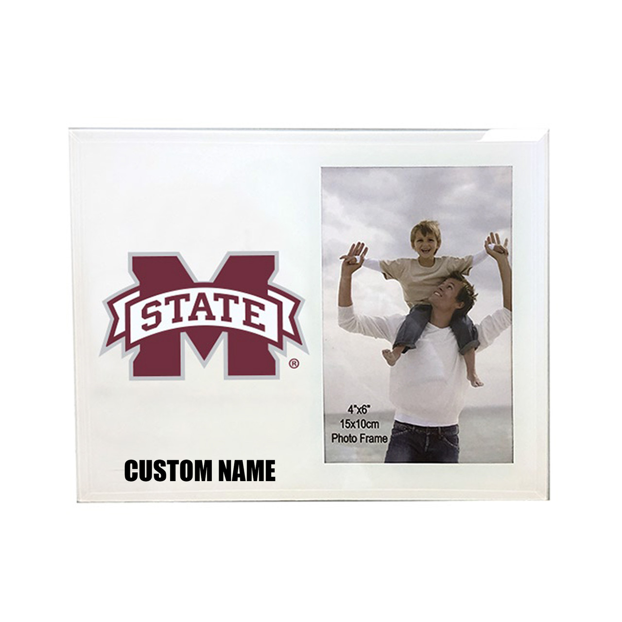 Mississippi State Bulldogs 4 x 6 Glass Photo Frame