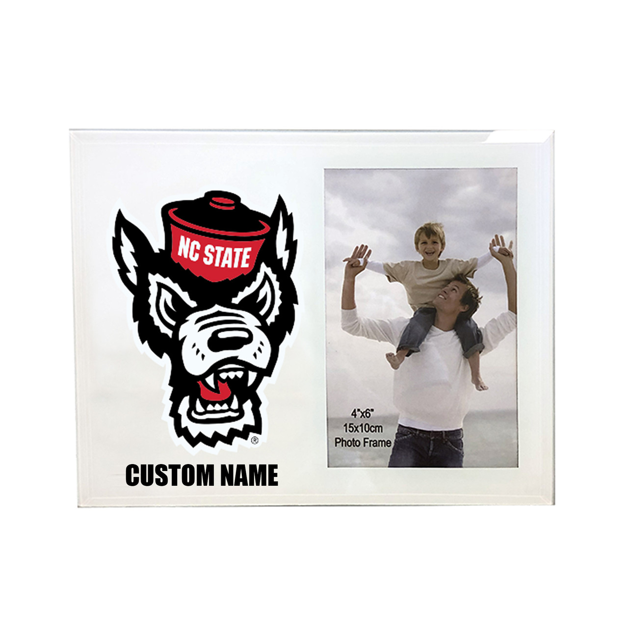 NC State Wolfpack 4 x 6 Glass Photo Frame