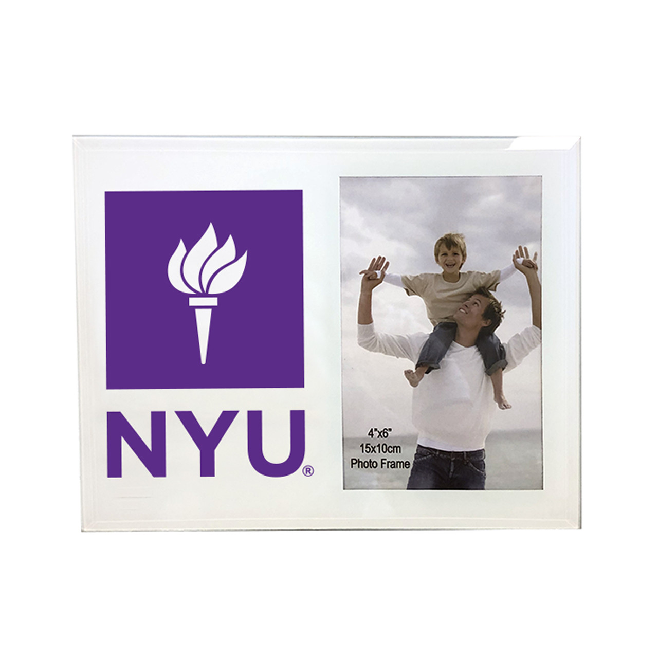 NYU 4 x 6 Glass Photo Frame