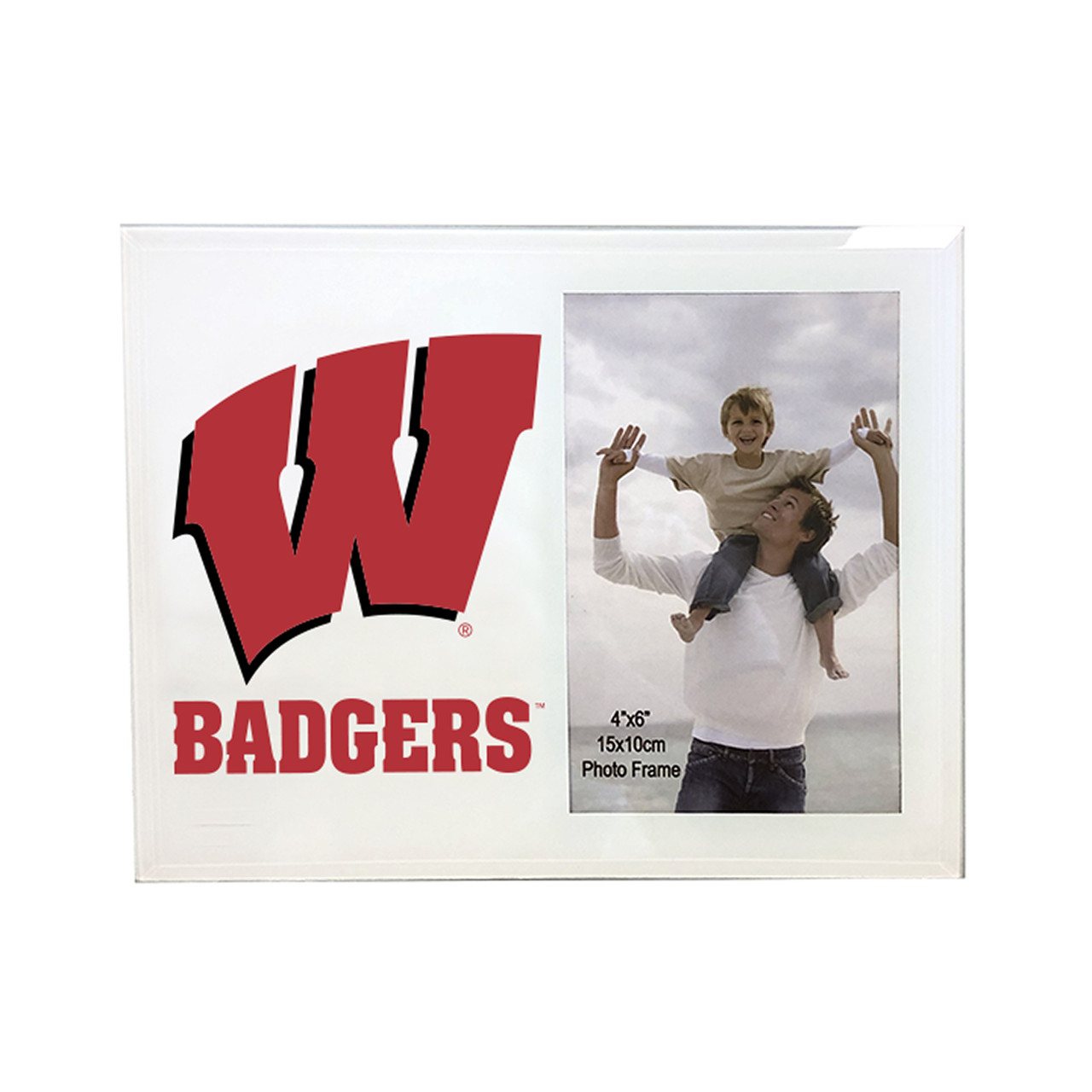 Wisconsin Badgers 4 x 6 Glass Photo Frame