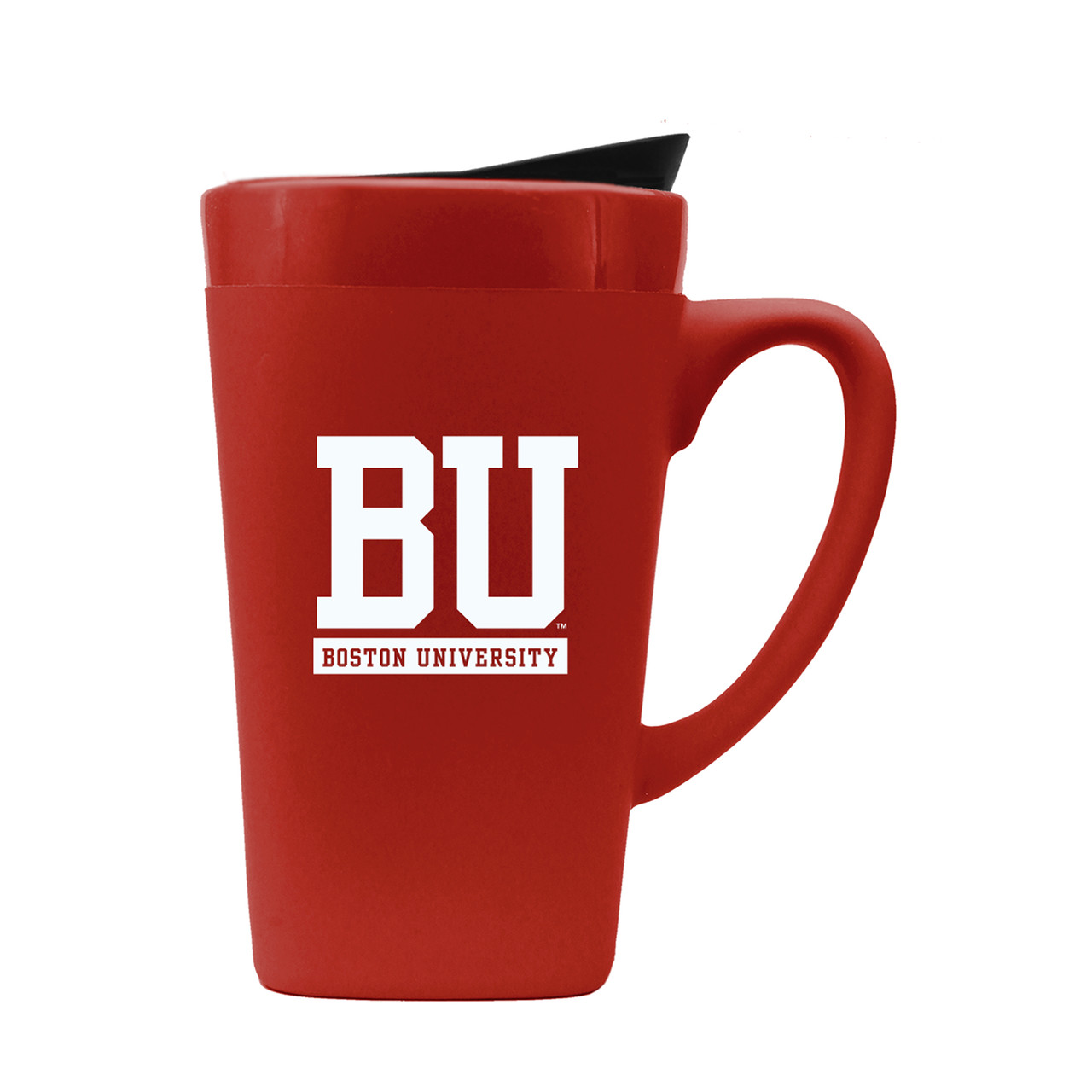 Boston University Terriers 16oz Soft Touch Ceramic Mug w/Swivel Lid