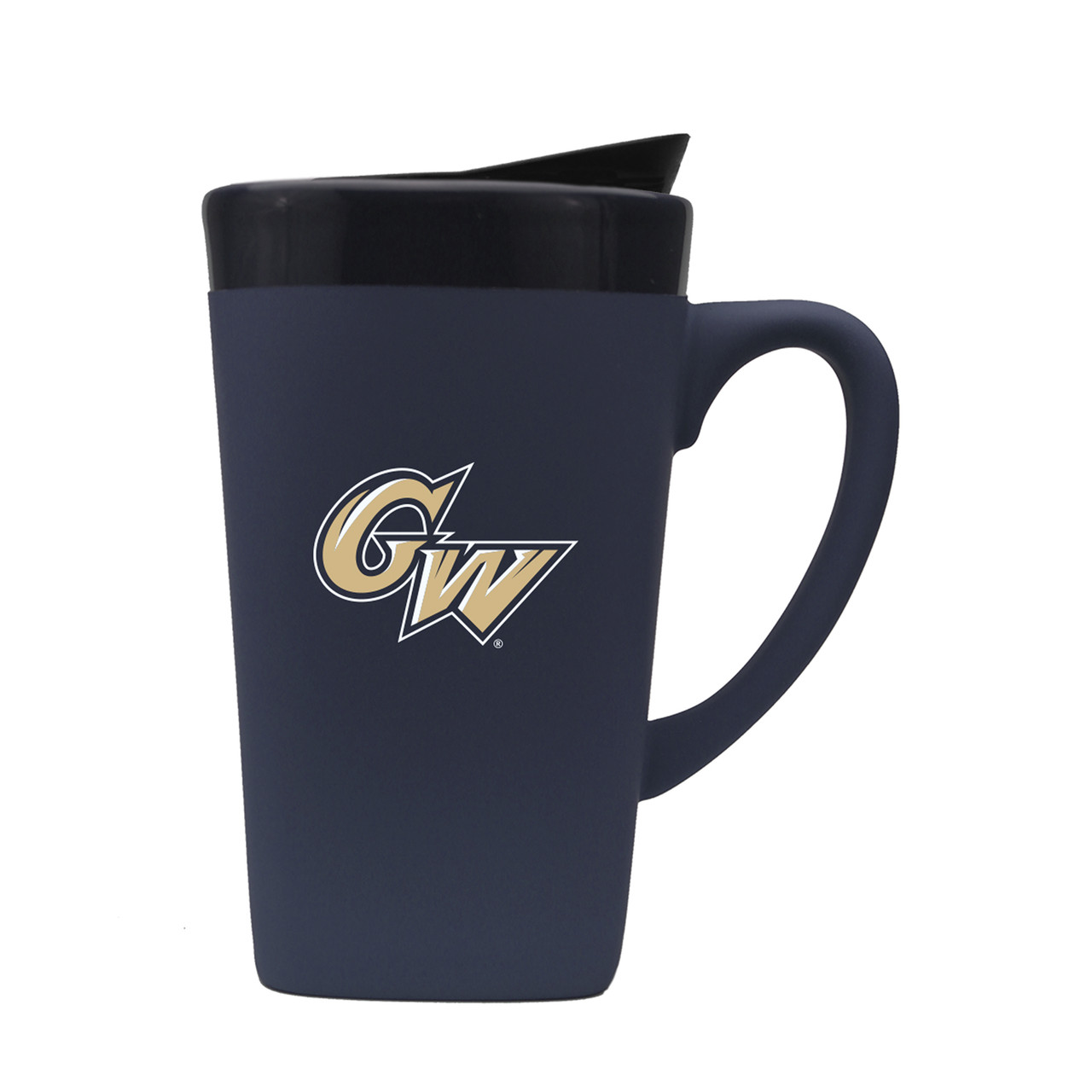 George Washington University Colonials 16oz Soft Touch Ceramic Mug w/Swivel Lid