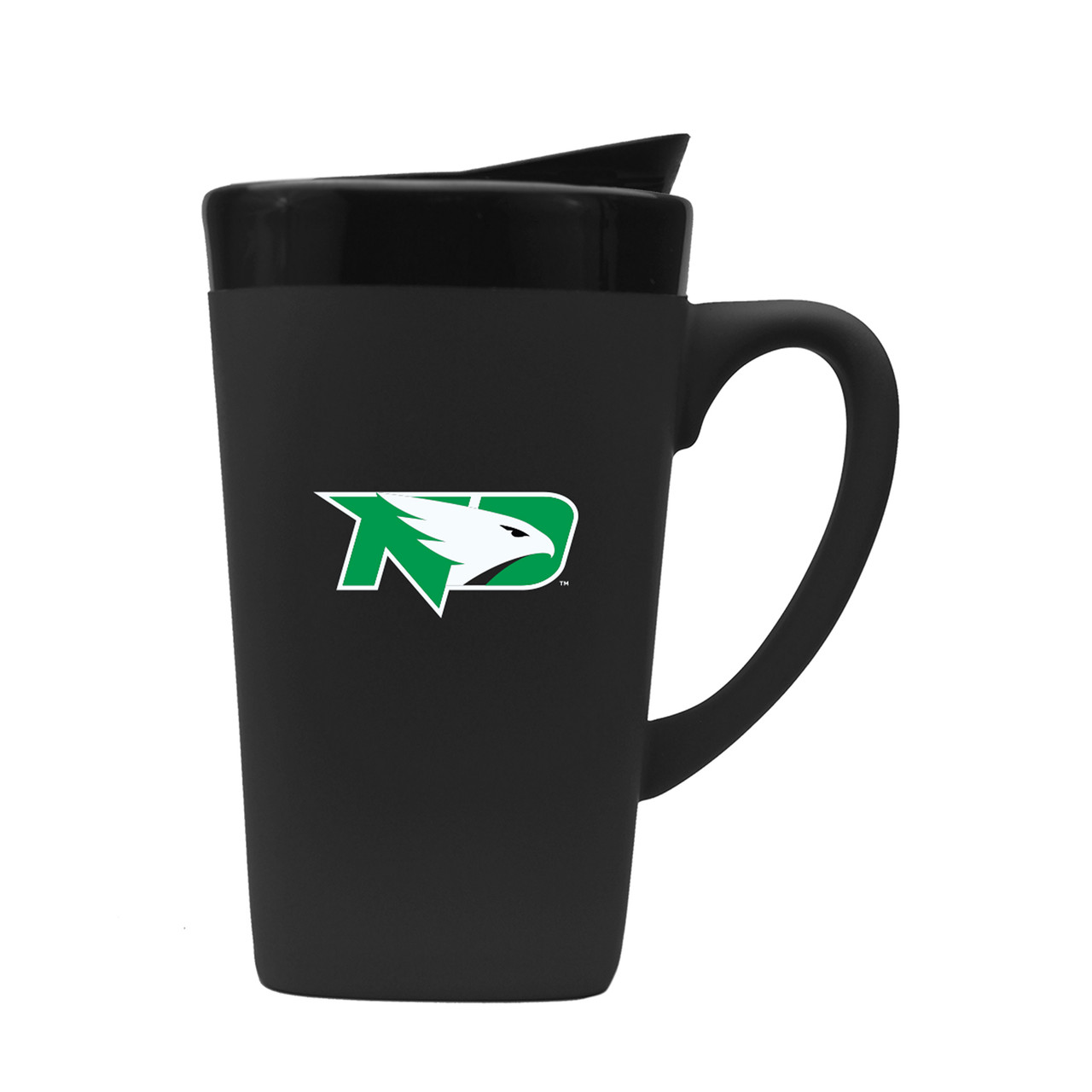 North Dakota Fighting Sioux 16oz Soft Touch Ceramic Mug w/Swivel Lid