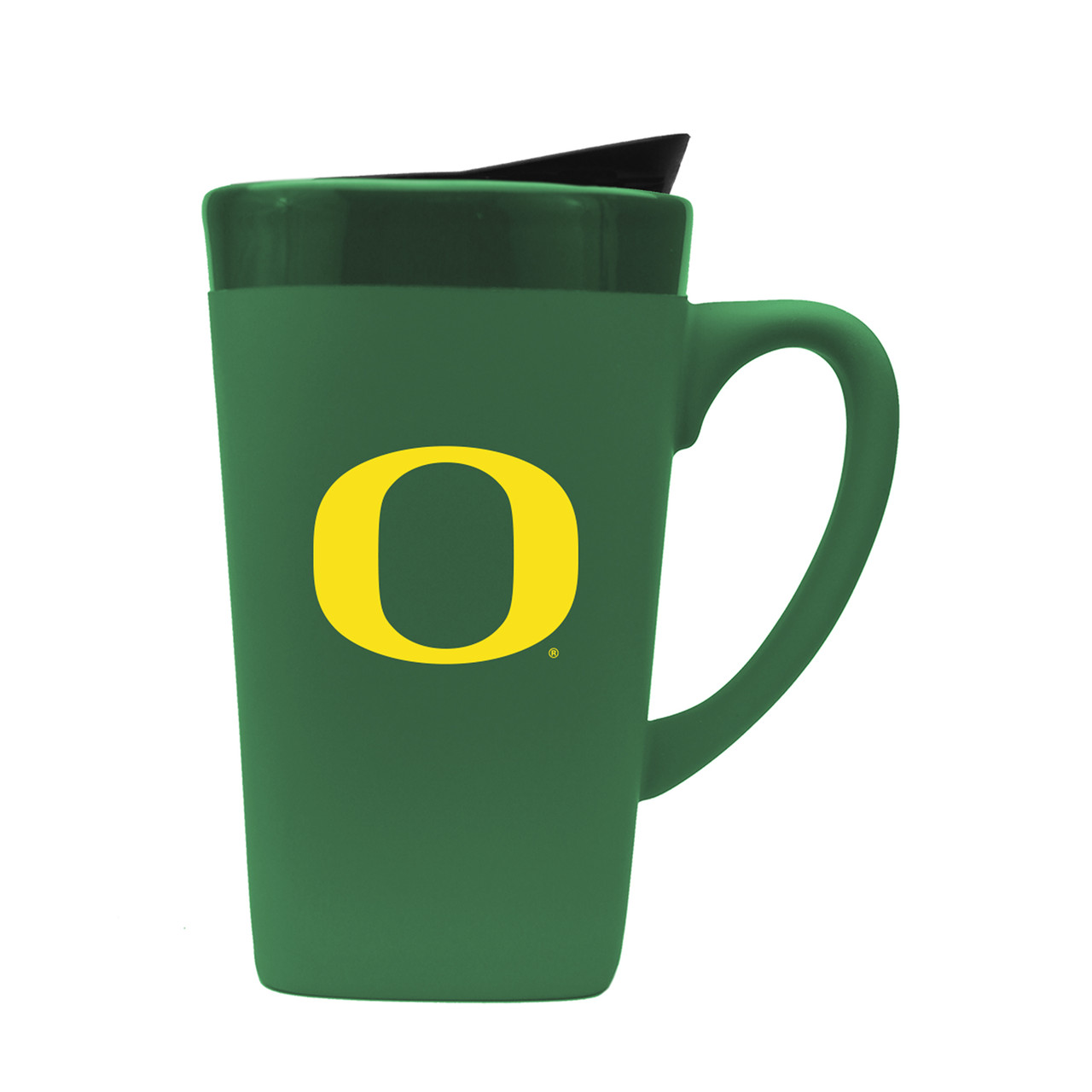 Oregon Ducks 16oz Soft Touch Ceramic Mug w/Swivel Lid