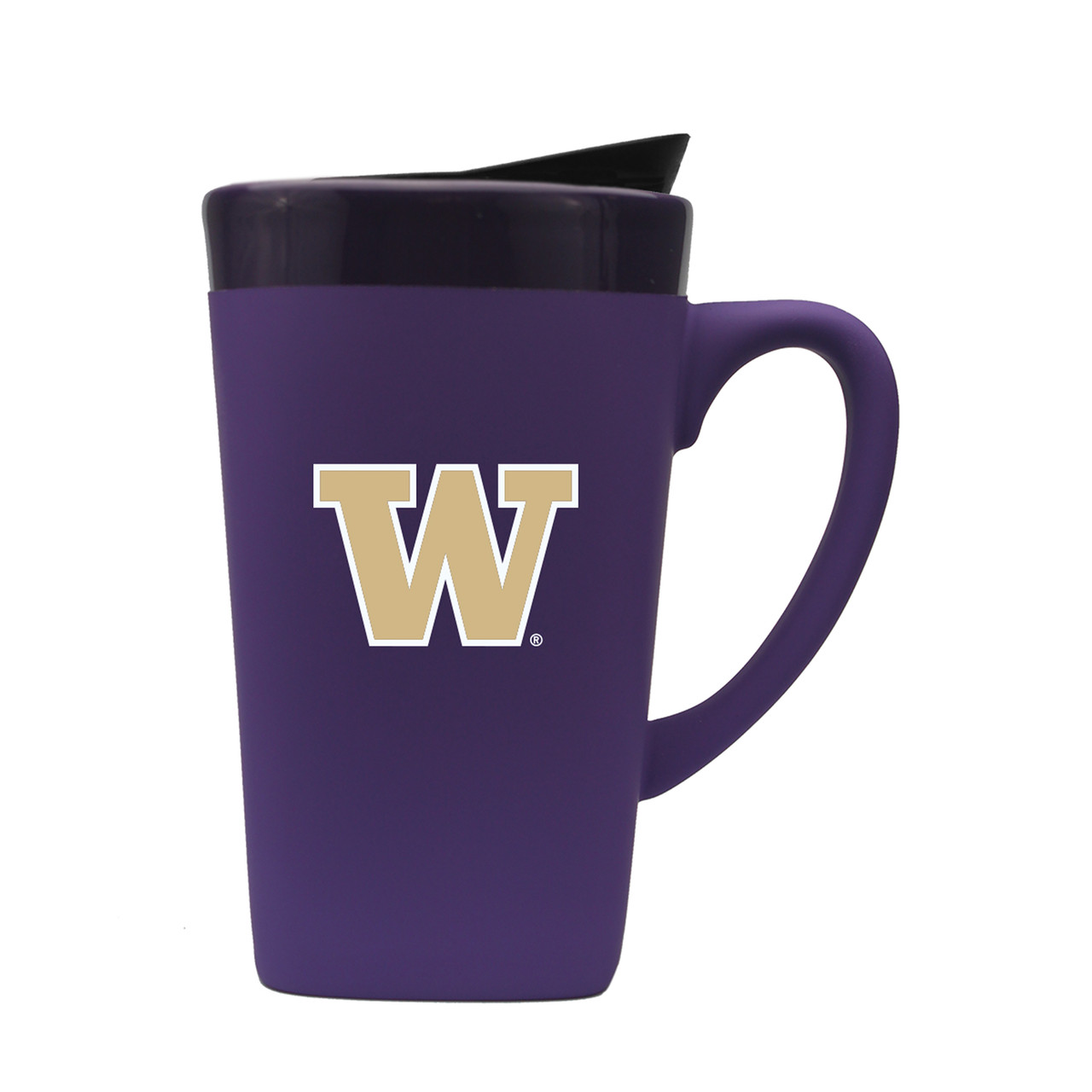 Washington Huskies 16oz Soft Touch Ceramic Mug w/Swivel Lid