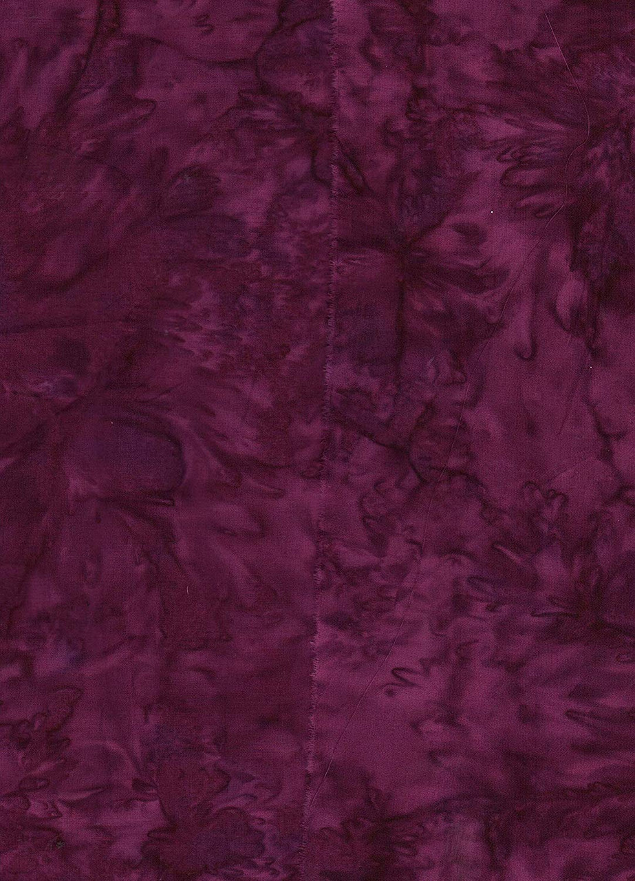 Hand Dyed Batik Cotton Fabric-Plum