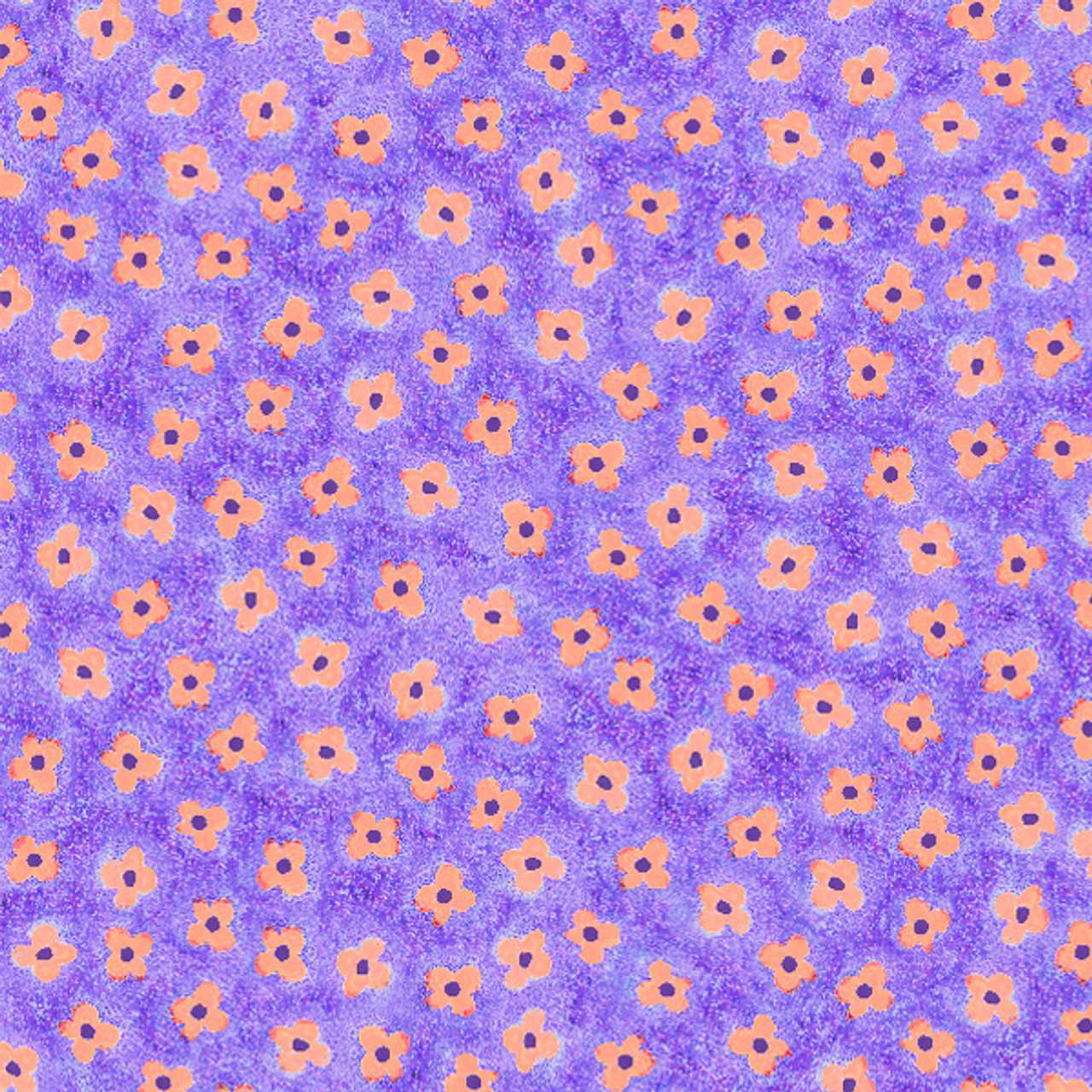 Tropical Punch Cotton Fabric Collection by Sykel-Small Floral Purple Tones
