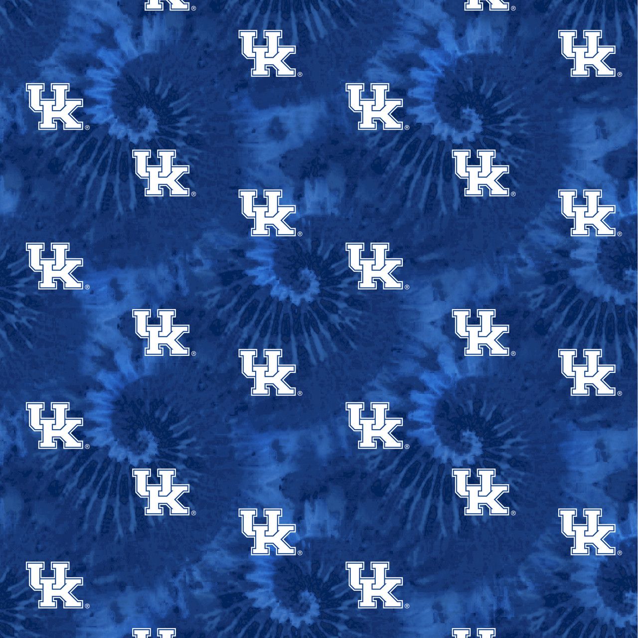 University of Kentucky Wildcats Cotton Fabric with Tye Dye Print or Matching Solid Cotton Fabrics