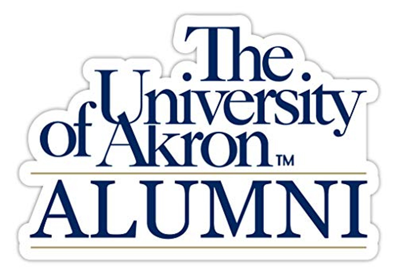 Akron Zips 4-Inch Laser Cut Alumni Vinyl Decal Sticker 4-Pack