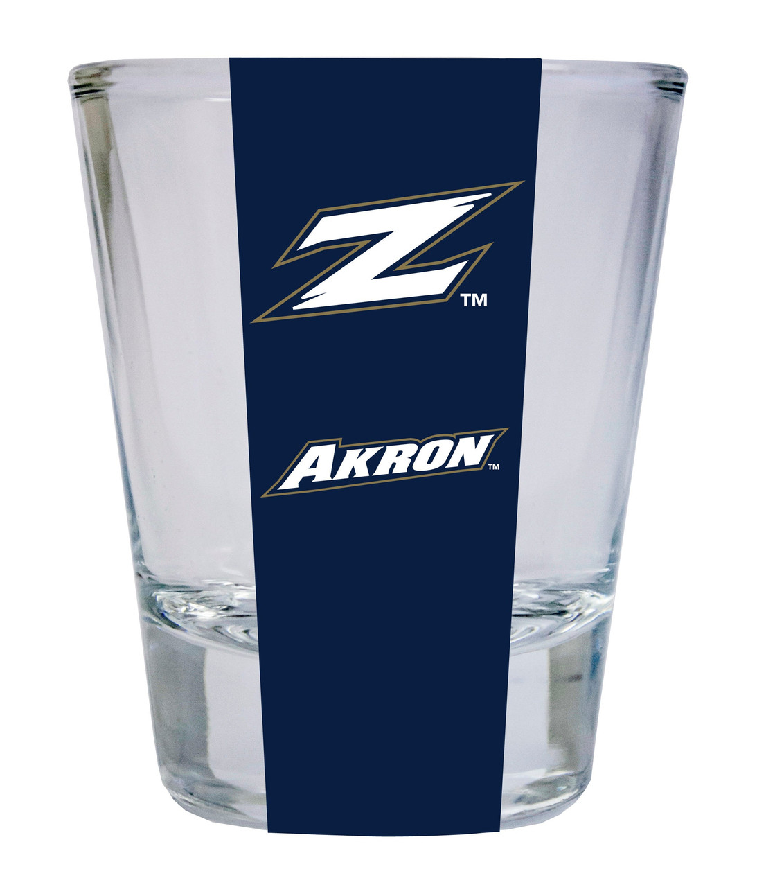 Akron Zips Round Shot Glass