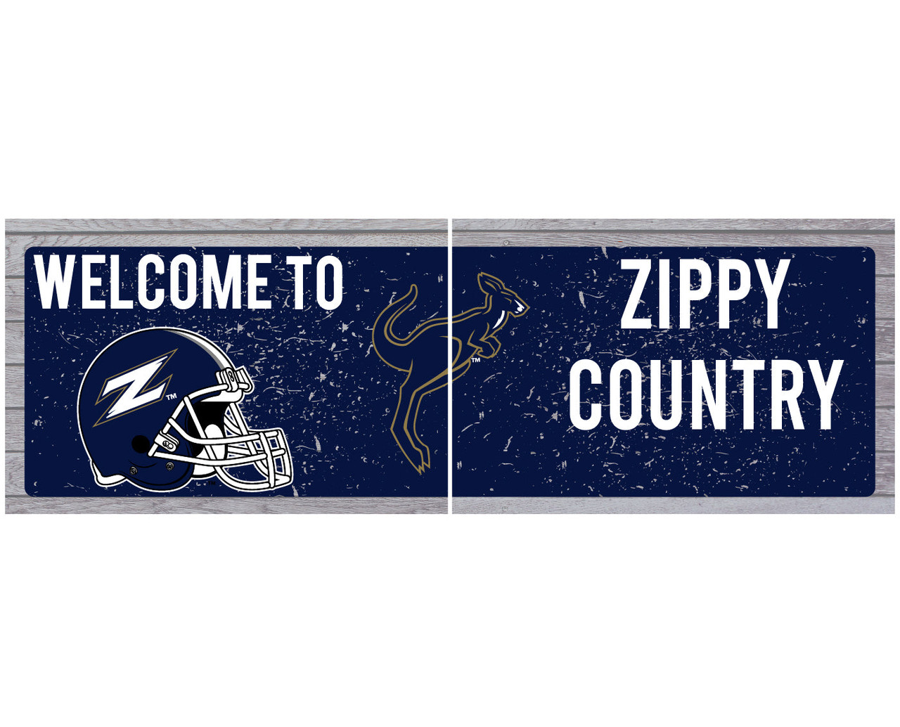 Akron Zips Wood Sign with Frame