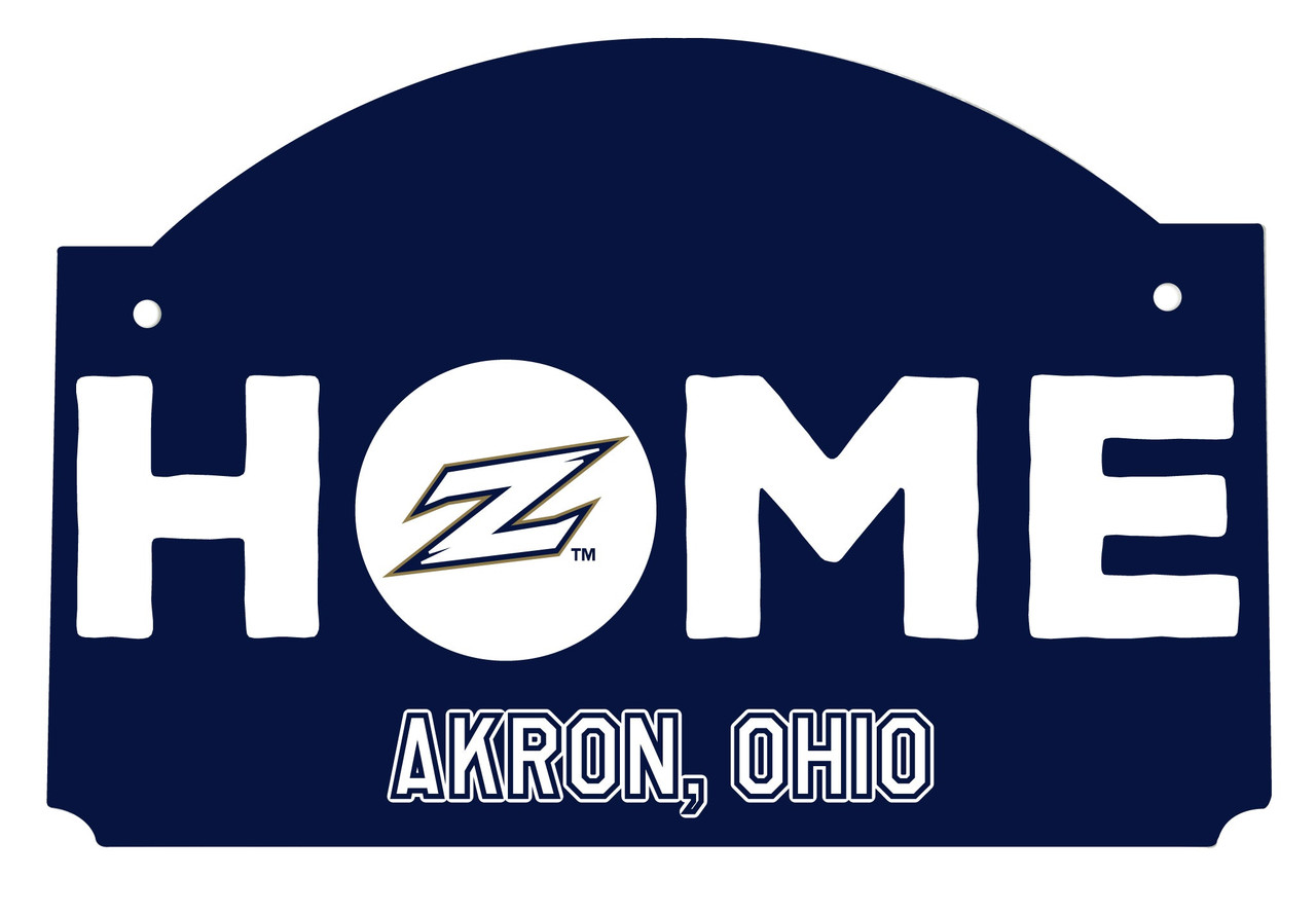 Akron Zips Wood Sign with String