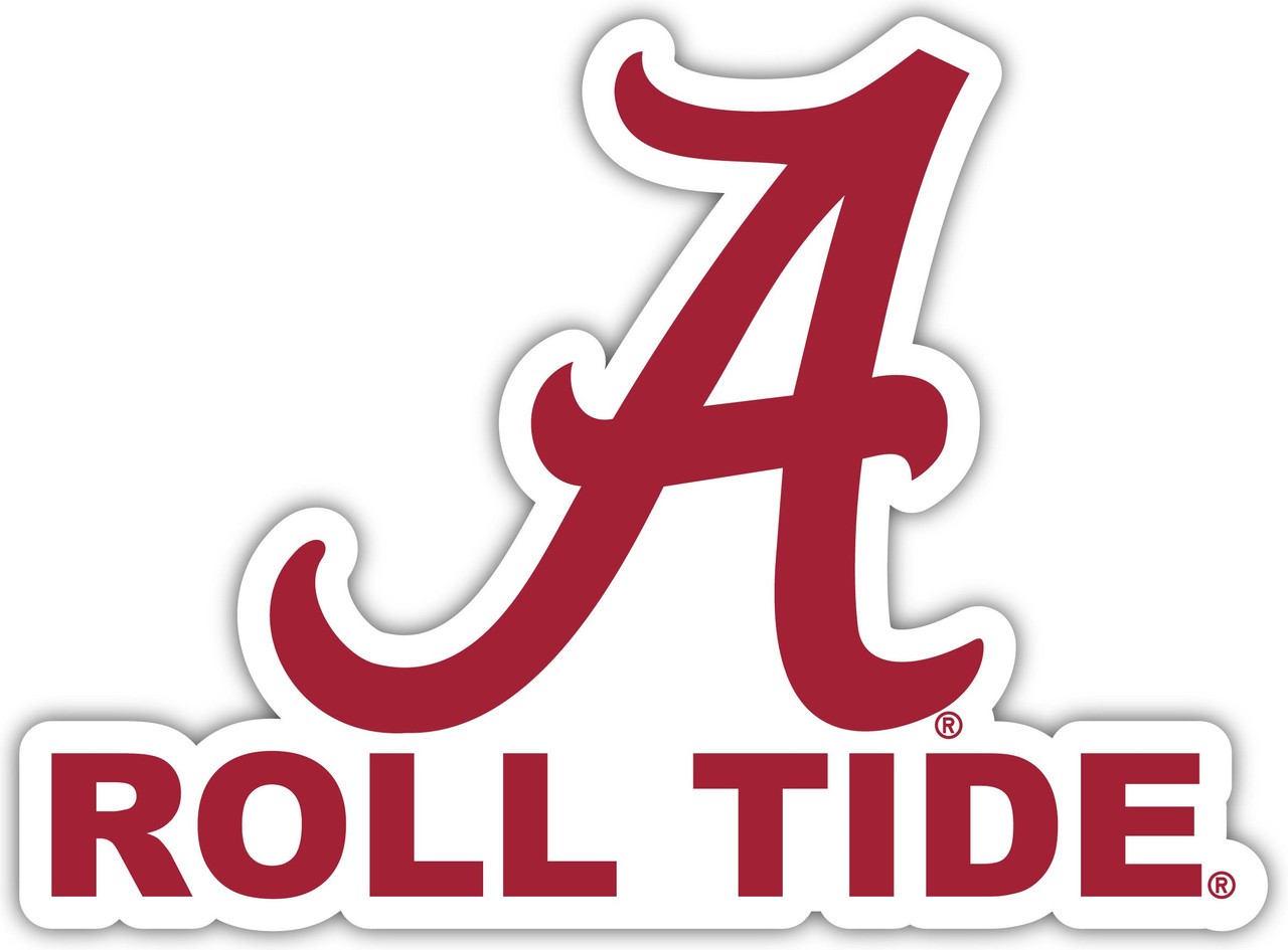 Alabama Crimson Tide "Roll Tide" Vinyl Decal Sticker