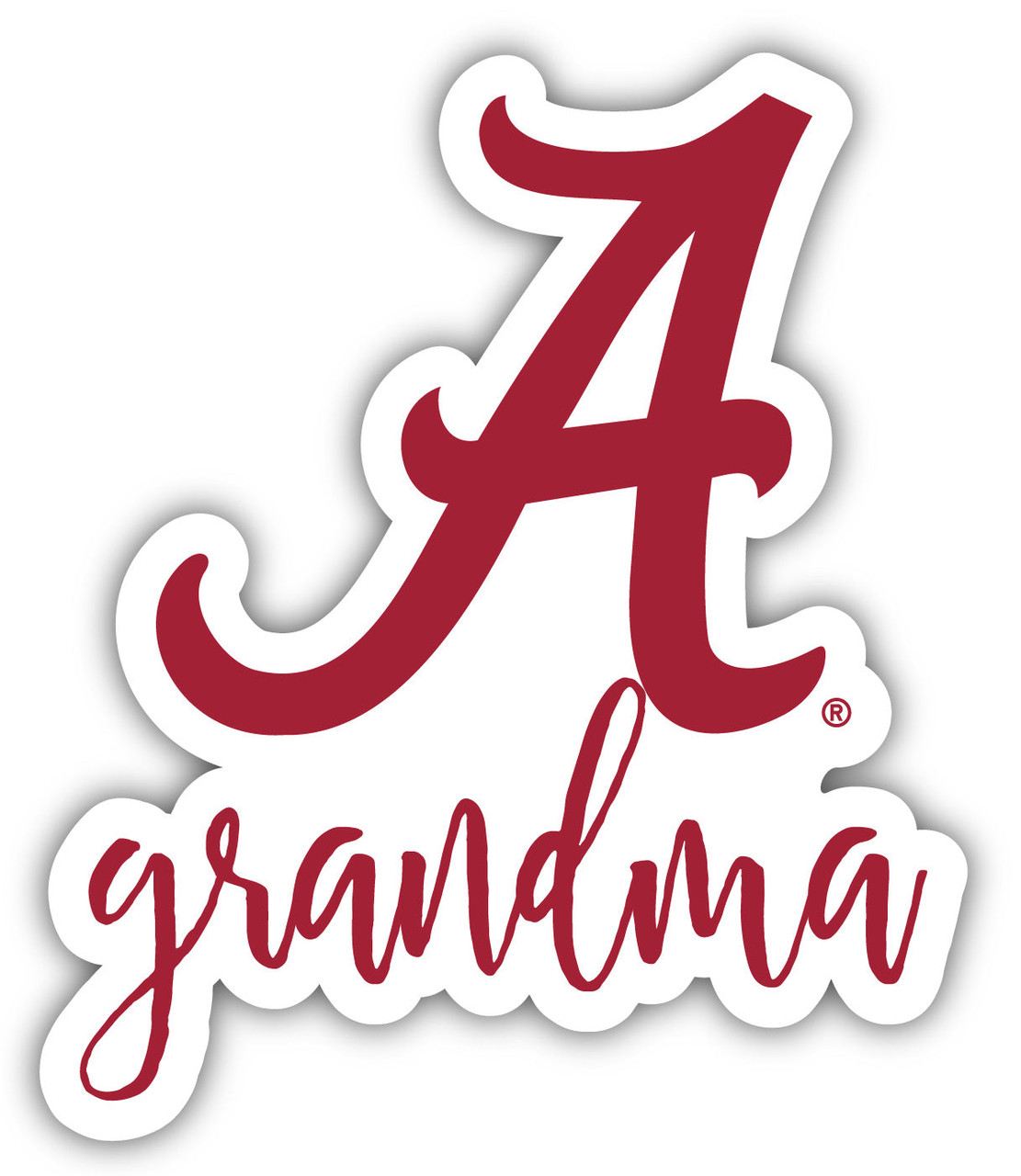 Alabama Crimson Tide 4 Inch Proud Grand Mom Die Cut Decal