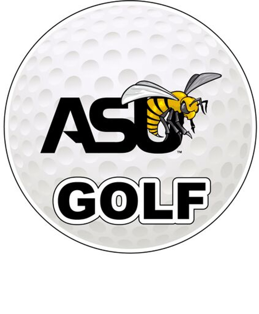 Alabama State University 4-Inch Round Golf Ball Vinyl Decal Sticker