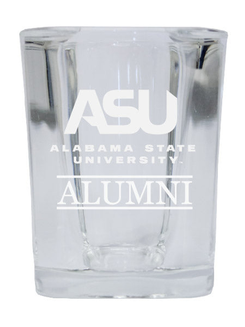 Alabama State University College Alumni 2 Ounce Square Shot Glass laser etched