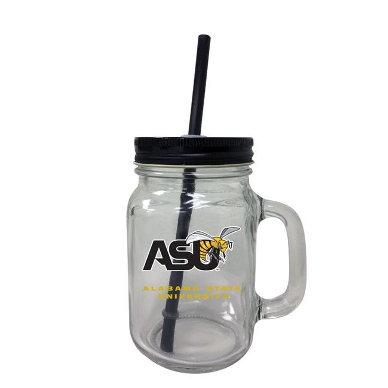 Alabama State University Mason Jar Glass