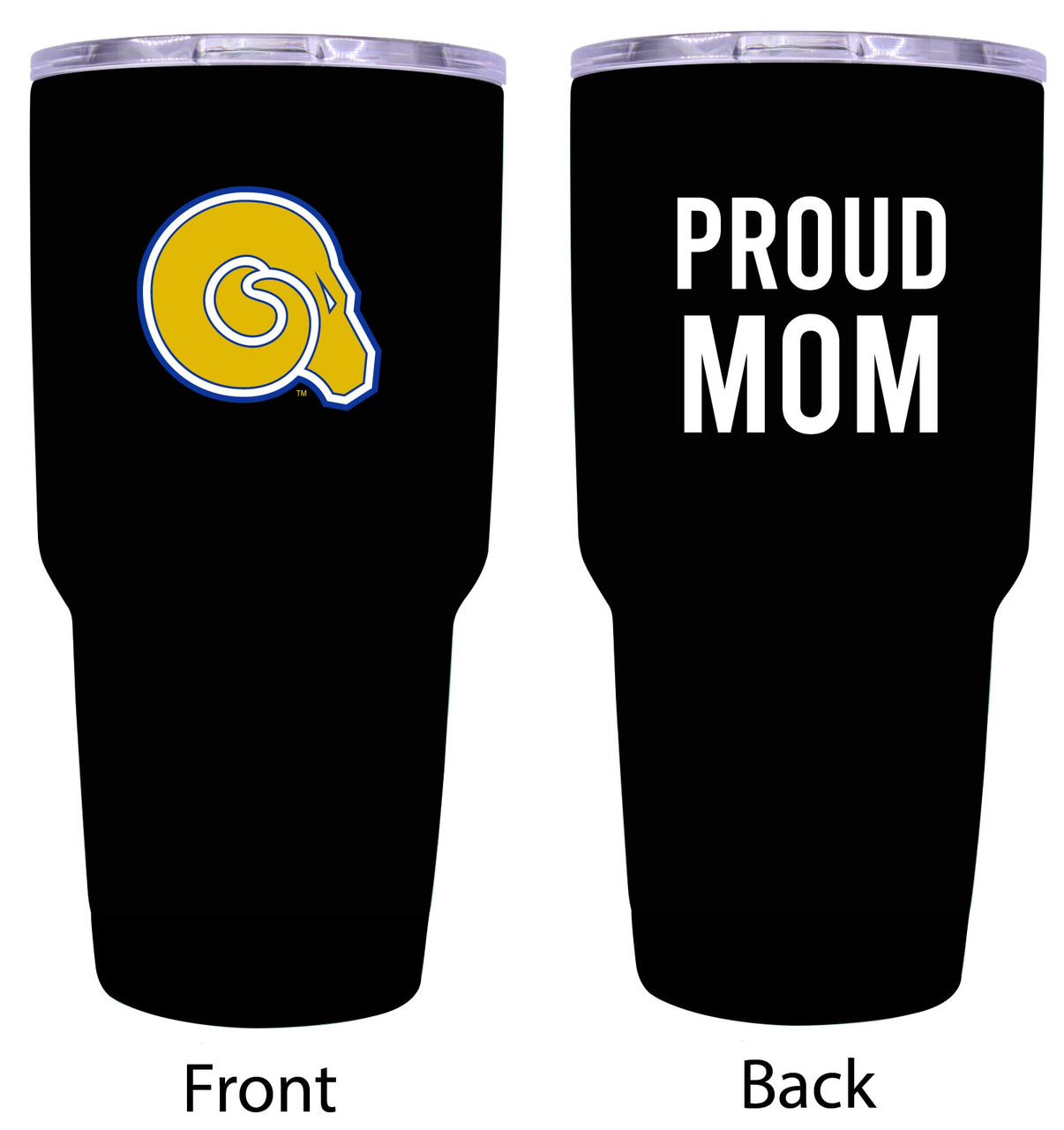 Albany State University Proud Mom 24 oz Insulated Stainless Steel Tumblers Black.