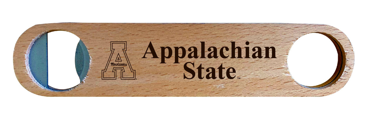 Appalachian State Laser Etched Wooden Bottle Opener College Logo Design