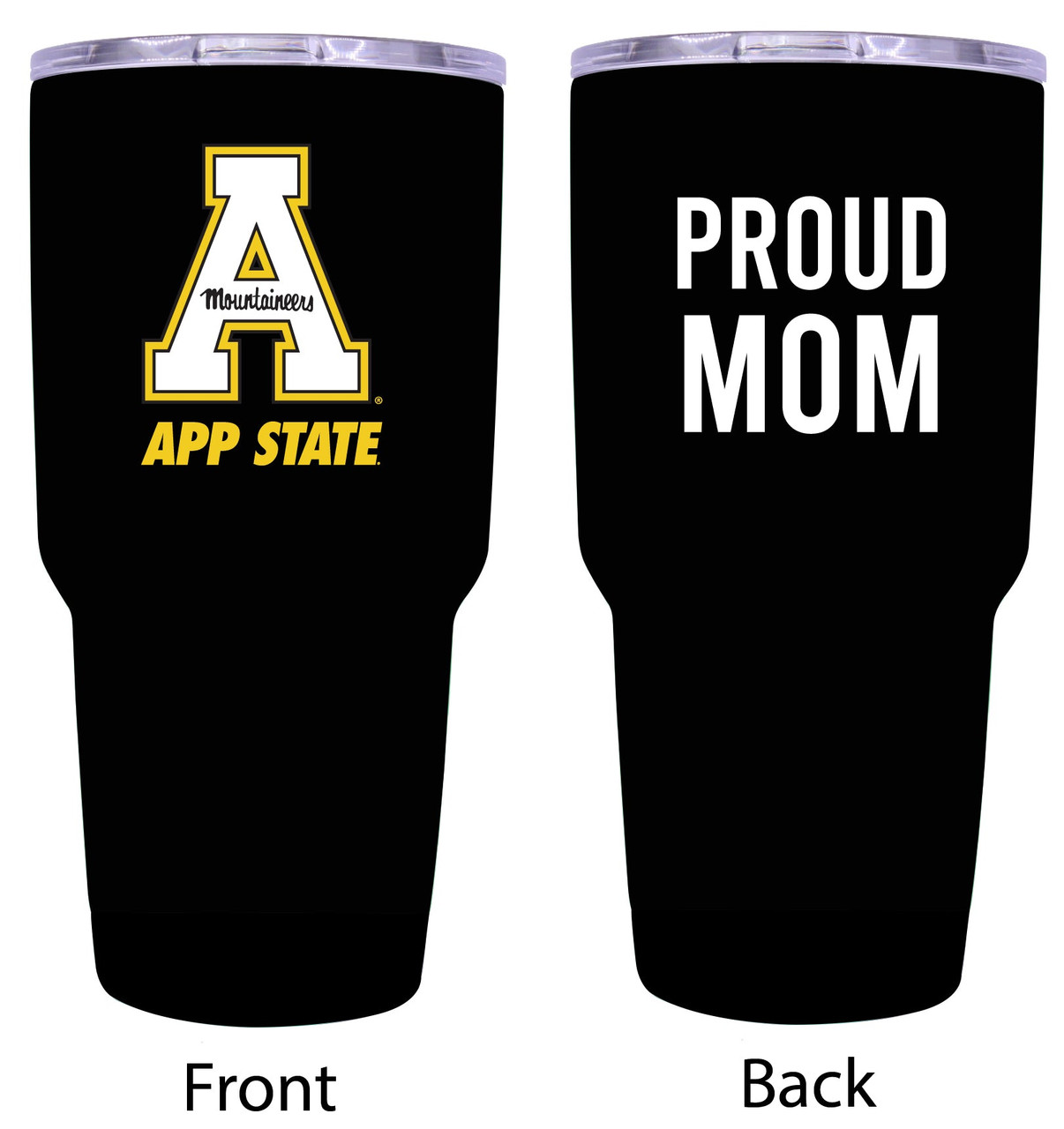 Appalachian State Proud Mom 24 oz Insulated Stainless Steel Tumblers Choose Your Color.