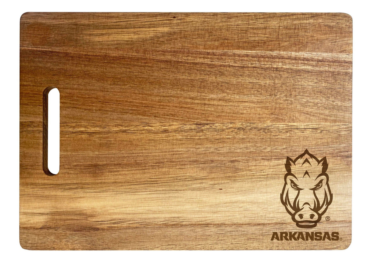 Arkansas Razorbacks Engraved Wooden Cutting Board 10" x 14" Acacia Wood