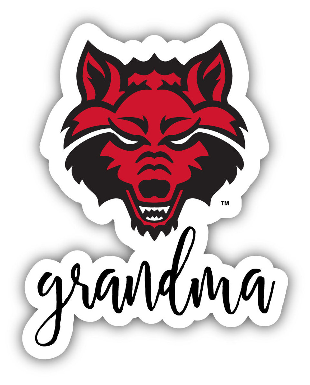 Arkansas State 4 Inch Proud Grand Mom Die Cut Decal