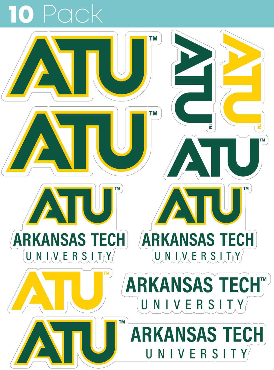 Arkansas Tech University 10 Pack Collegiate Vinyl Decal Sticker