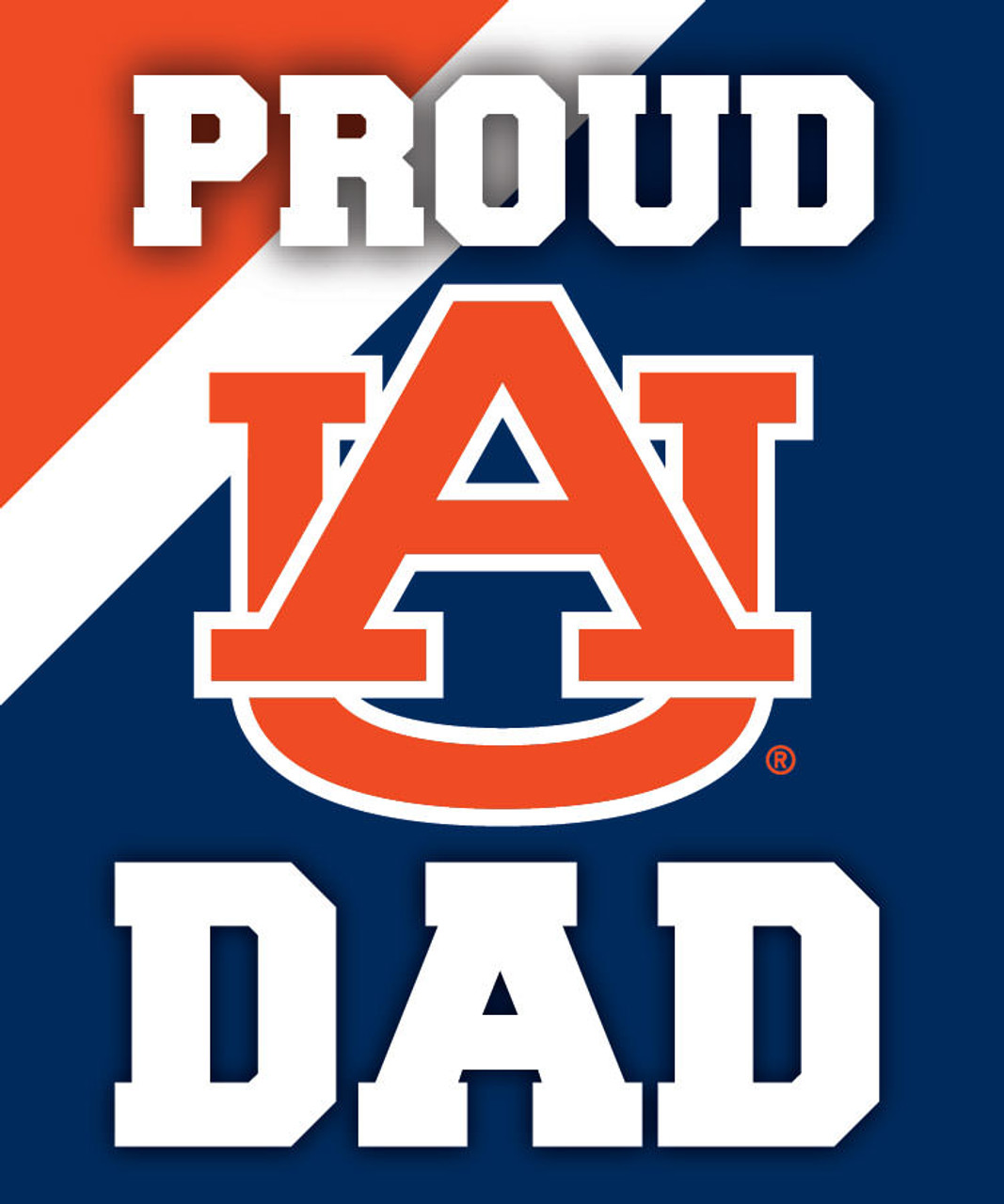 Auburn University Ncaa Collegiate 5X6 Inch Rectangle Stripe Proud Dad Decal Sticker