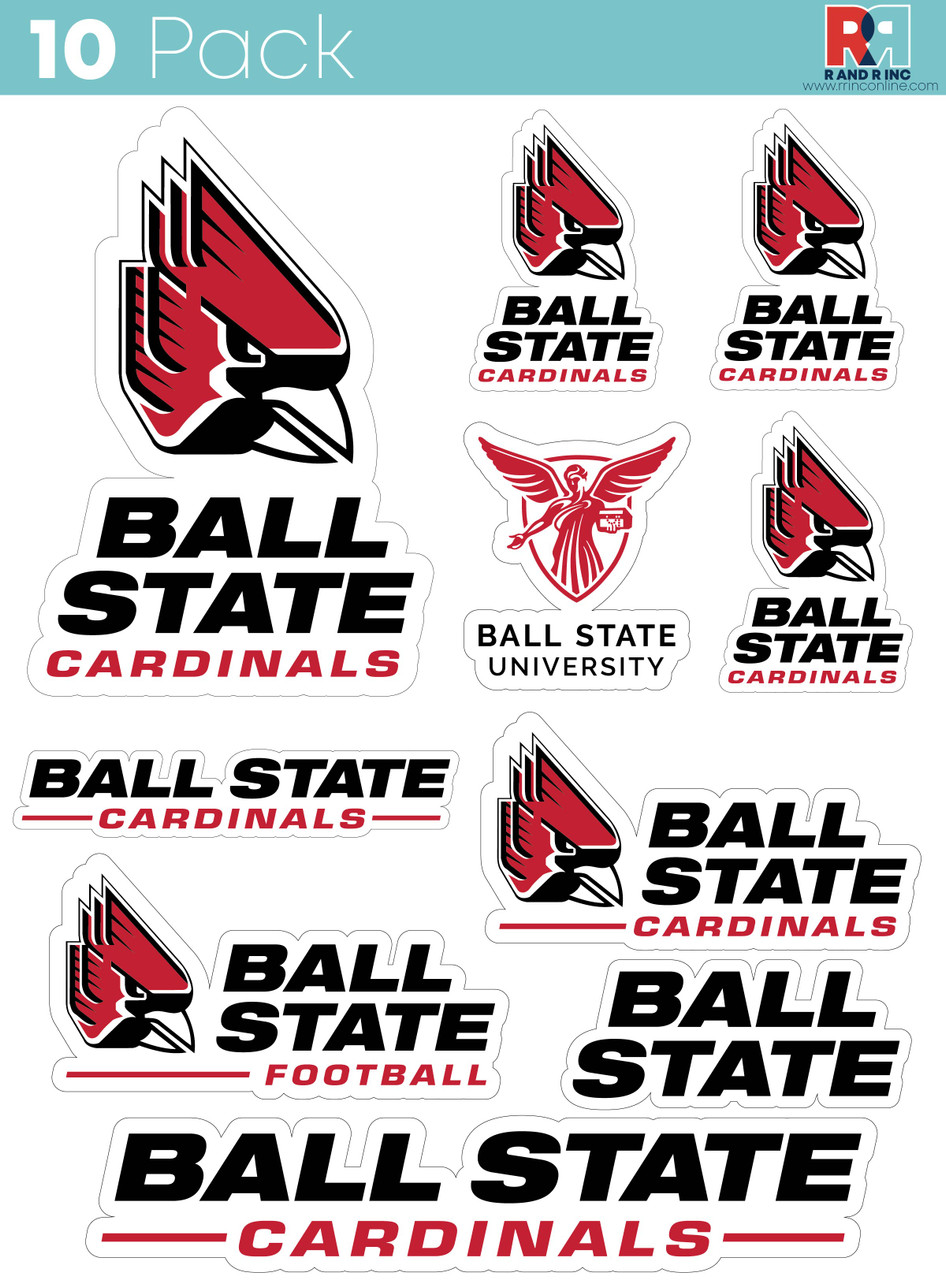 Ball State University 10 Pack Collegiate Vinyl Decal Sticker