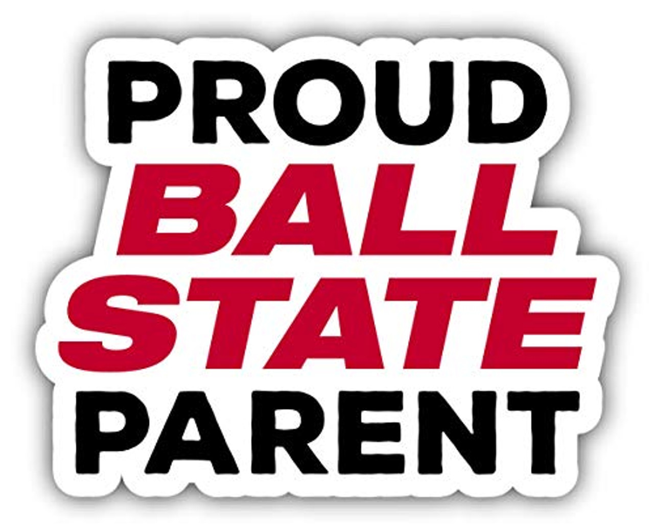 Ball State University Proud Parent Decal 4 Pack