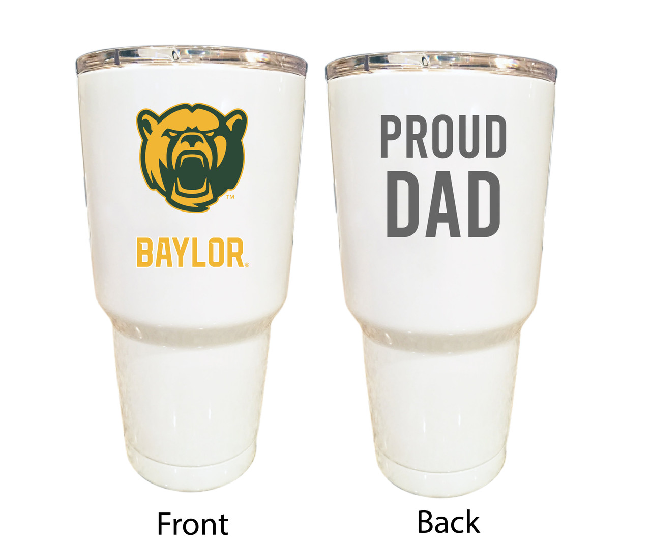 Baylor Bears Proud Dad 24 oz Insulated Stainless Steel Tumblers Choose Your Color.