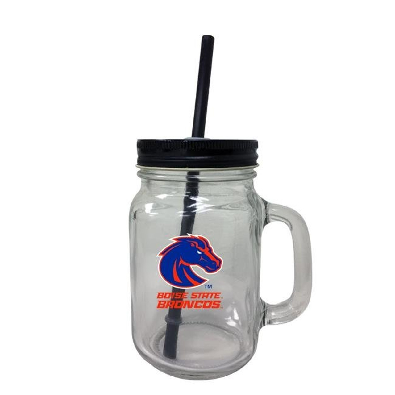 Boise State Broncos Mason Jar Glass