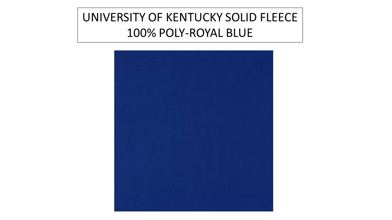 University of Kentucky Solid Royal Blue Fleece -- Sold by the yard