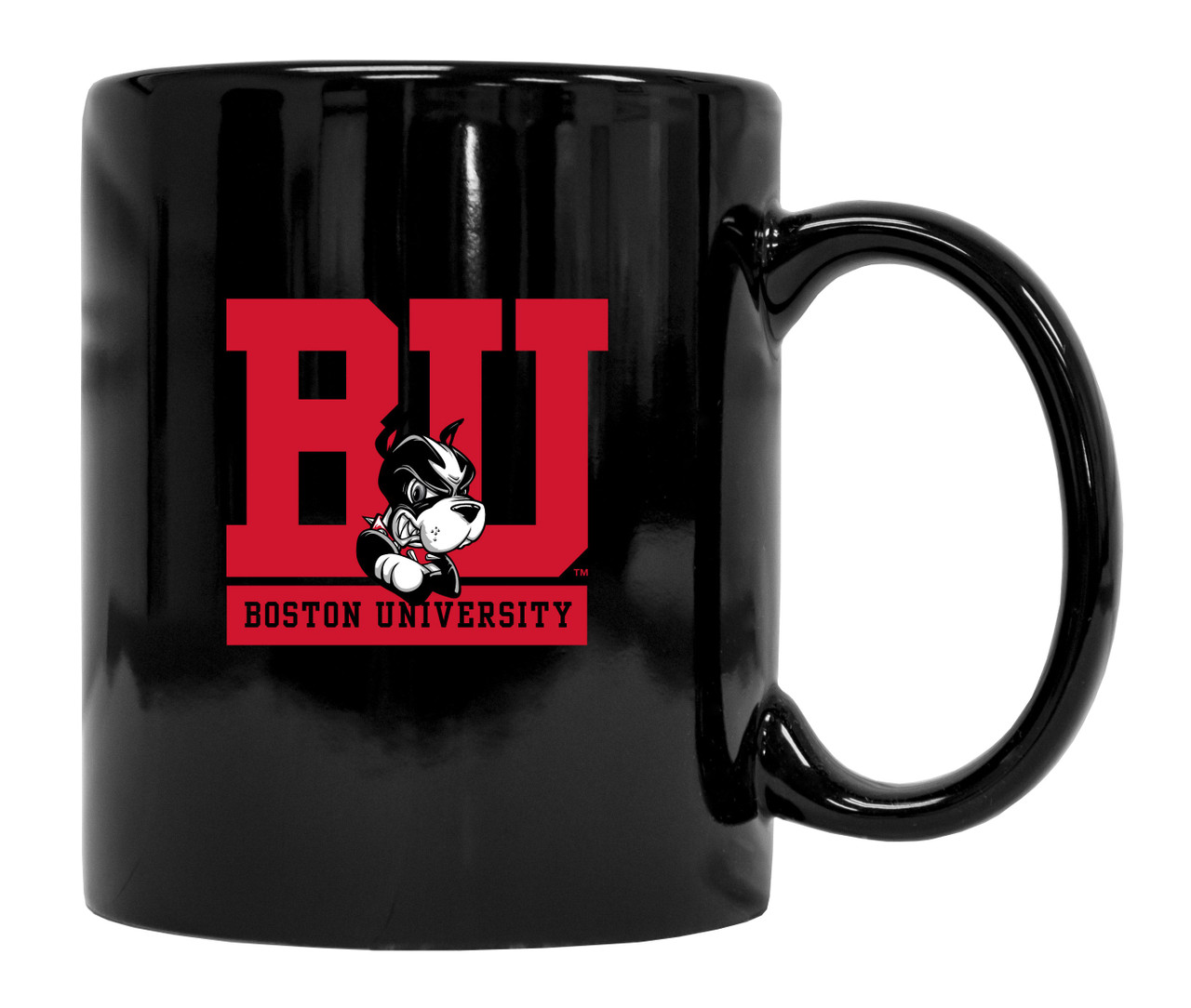 Boston Terriers Black Ceramic Mug 2-Pack (Black).